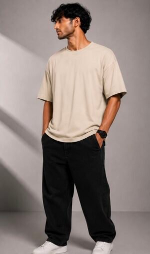 3BAFA3B0-94AD-4683-B755-401AB732EF47 Core Oversized Tee - Light Beige