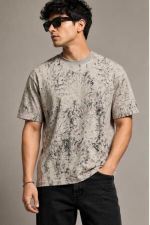 83C22B93-9D11-45DE-AAD4-232A9FF2BB0A Acid Wash Oversized Tee - Stone Beige