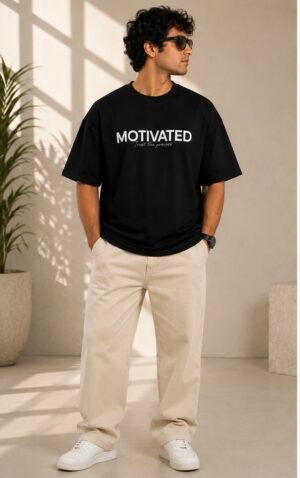 Motivated Oversized Tee - Black