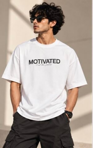 Motivated Oversized Tee - White