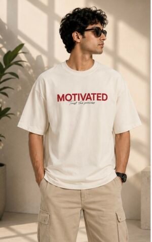 Motivated Oversized Tee - Beige